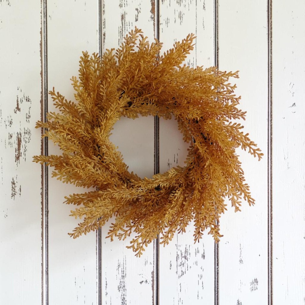 Mini Fall Candle Ring made with Golden Heather, Grapevine Wreath, Year Round